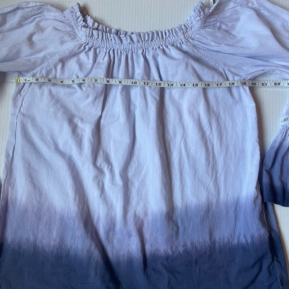 Purple Ombré Bohemian Bell Sleeve Blouse Women's Petite LARGE Peasant Cottage - Picture 7 of 10